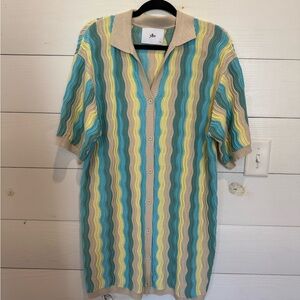 Yllw The Label Blue Knit Dress